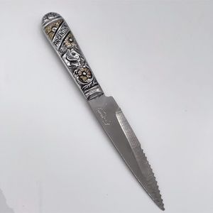 ARGENTINA ALPACA SILVER GAUCHO KNIFE WITH SHEATH